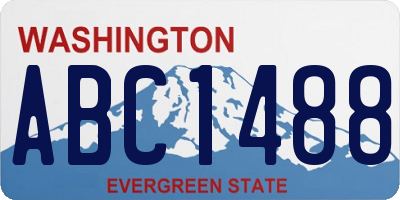 WA license plate ABC1488