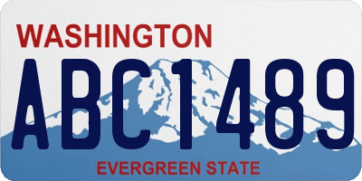 WA license plate ABC1489