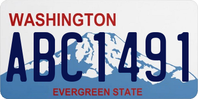 WA license plate ABC1491