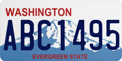 WA license plate ABC1495