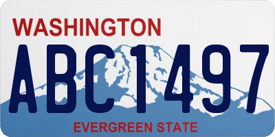 WA license plate ABC1497