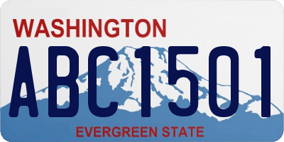 WA license plate ABC1501