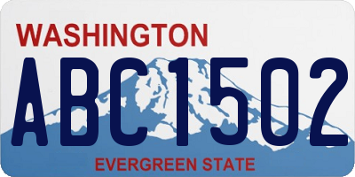WA license plate ABC1502