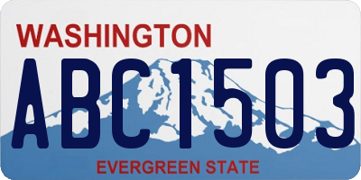 WA license plate ABC1503