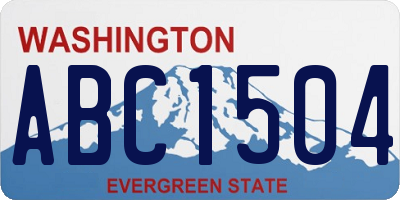 WA license plate ABC1504