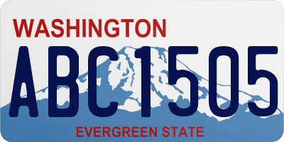 WA license plate ABC1505
