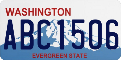 WA license plate ABC1506
