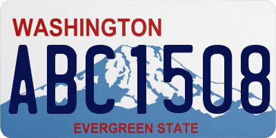 WA license plate ABC1508