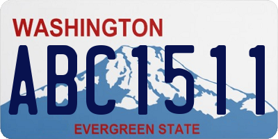 WA license plate ABC1511