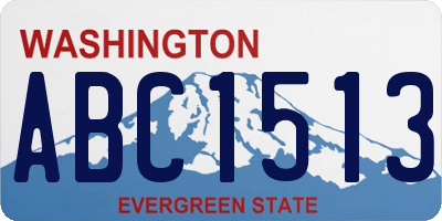 WA license plate ABC1513