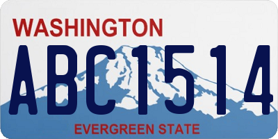 WA license plate ABC1514