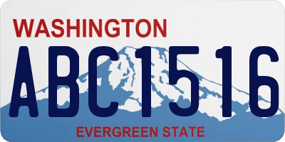 WA license plate ABC1516