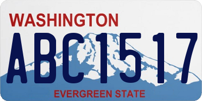 WA license plate ABC1517