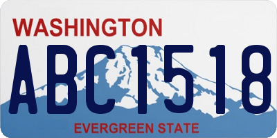 WA license plate ABC1518