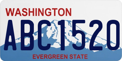 WA license plate ABC1520