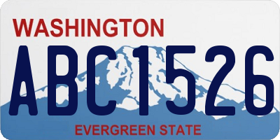 WA license plate ABC1526
