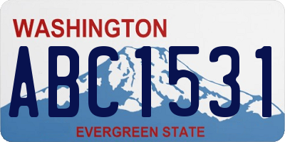 WA license plate ABC1531