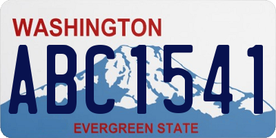 WA license plate ABC1541