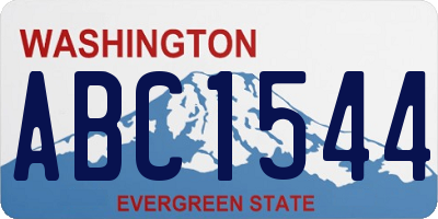 WA license plate ABC1544