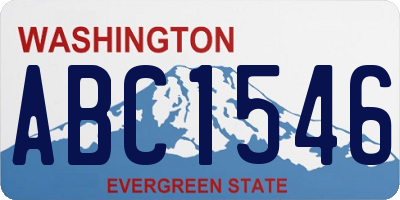 WA license plate ABC1546