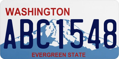 WA license plate ABC1548