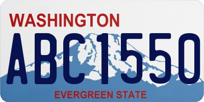 WA license plate ABC1550