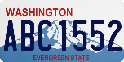 WA license plate ABC1552