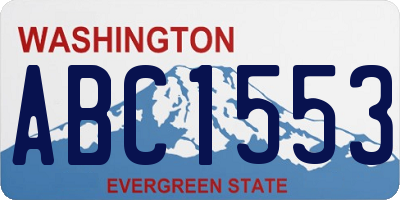 WA license plate ABC1553