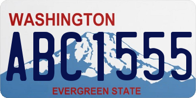 WA license plate ABC1555