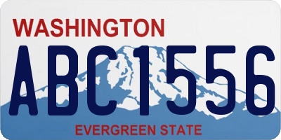 WA license plate ABC1556
