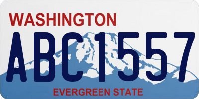 WA license plate ABC1557