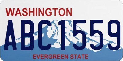 WA license plate ABC1559