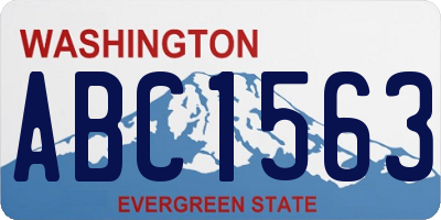 WA license plate ABC1563