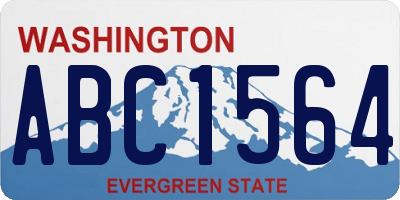 WA license plate ABC1564