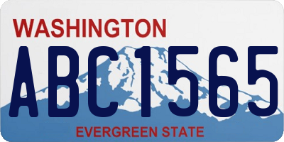 WA license plate ABC1565