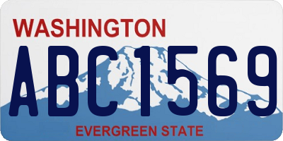 WA license plate ABC1569