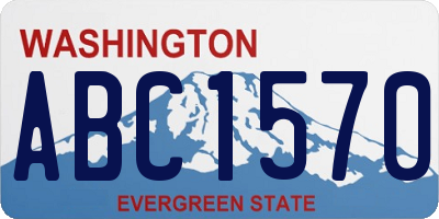 WA license plate ABC1570