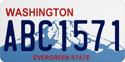WA license plate ABC1571