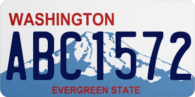 WA license plate ABC1572
