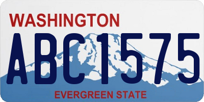 WA license plate ABC1575