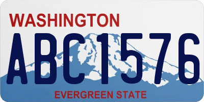 WA license plate ABC1576