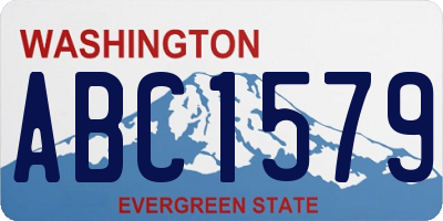 WA license plate ABC1579
