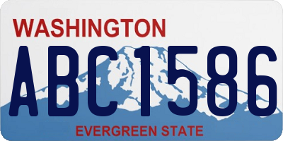 WA license plate ABC1586