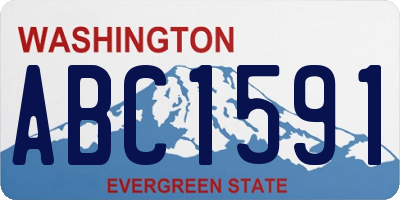 WA license plate ABC1591