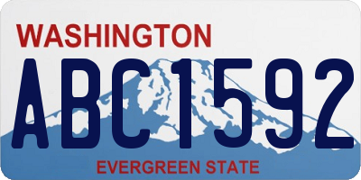 WA license plate ABC1592