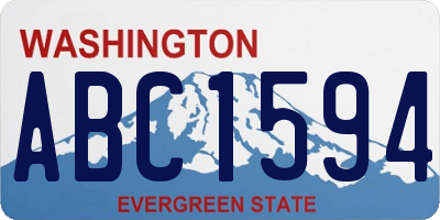 WA license plate ABC1594
