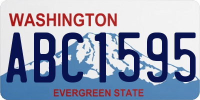 WA license plate ABC1595