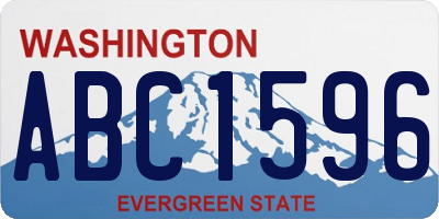 WA license plate ABC1596