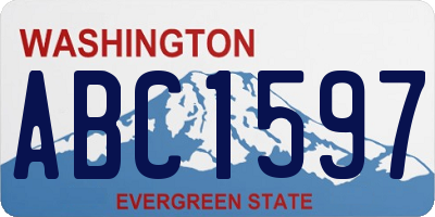 WA license plate ABC1597