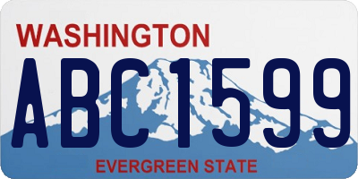 WA license plate ABC1599